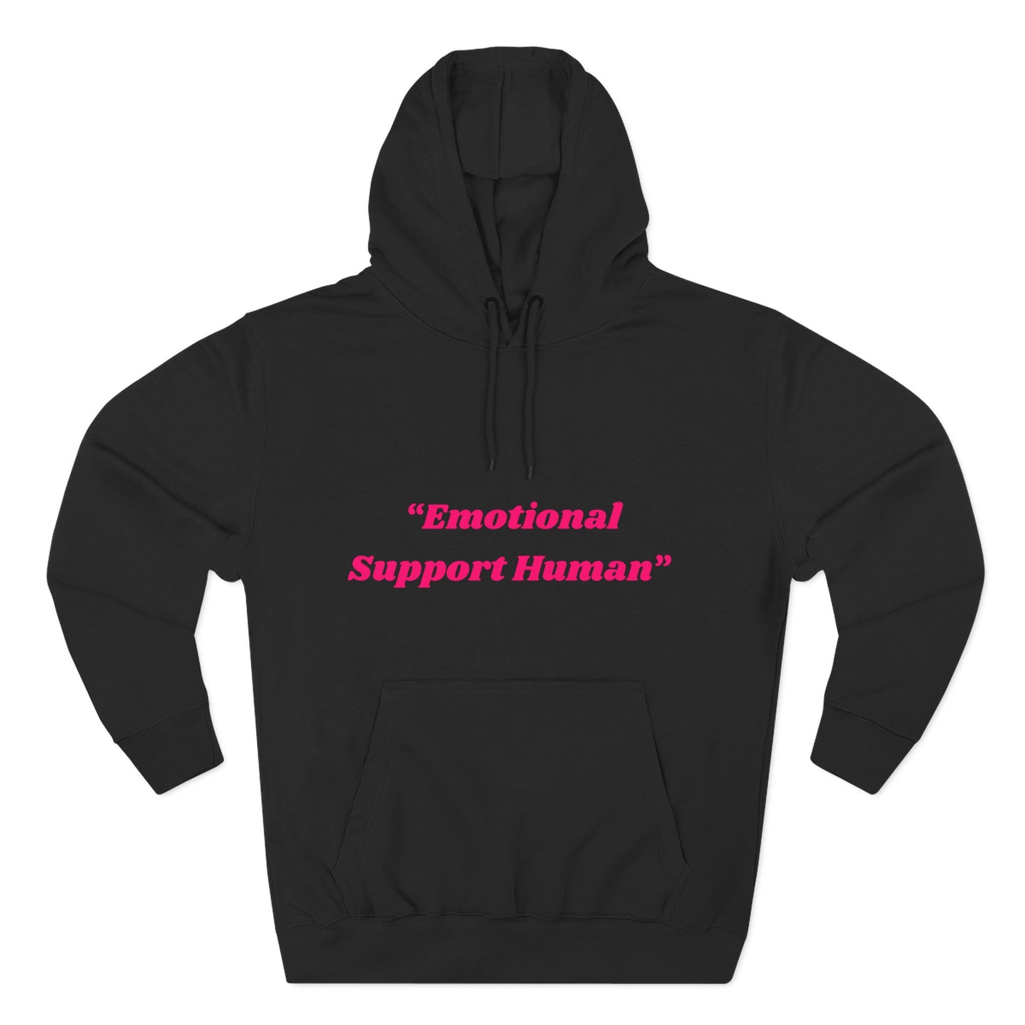 Emotional Support Fleece Hoodie, Cozy Sweatshirt, Gift for Friends, Funny Hoodie, Unique Present, Couples Hoodie