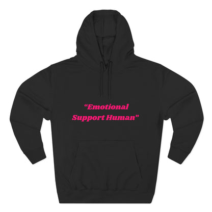 Emotional Support Fleece Hoodie, Cozy Sweatshirt, Gift for Friends, Funny Hoodie, Unique Present, Couples Hoodie