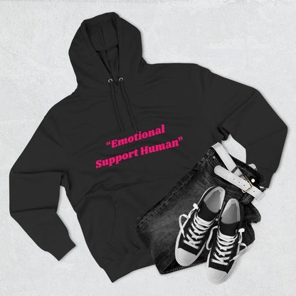 Emotional Support Fleece Hoodie, Cozy Sweatshirt, Gift for Friends, Funny Hoodie, Unique Present, Couples Hoodie